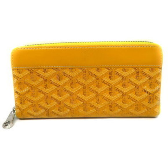 GOYARD Zip Long Wallet Yellow Herringbone Accessory - Picture 1 of 6